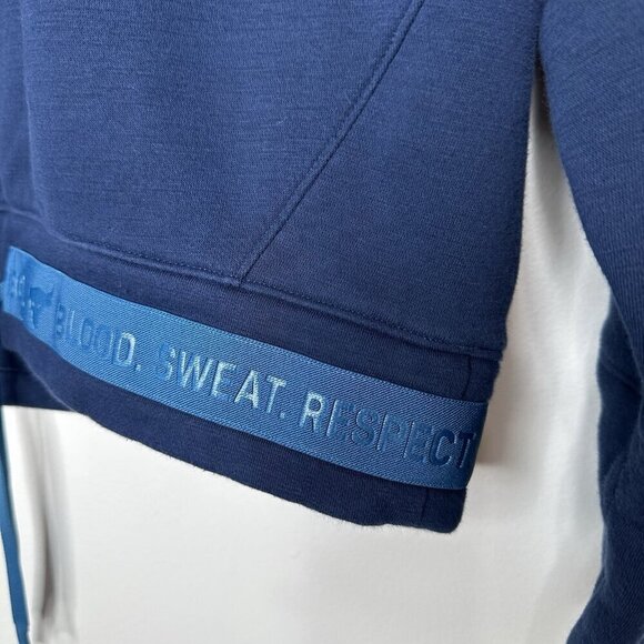 Under Armour Project Rock Sweatshirt Size L Blue Crew Neck Charge Cotton - Picture 5 of 8